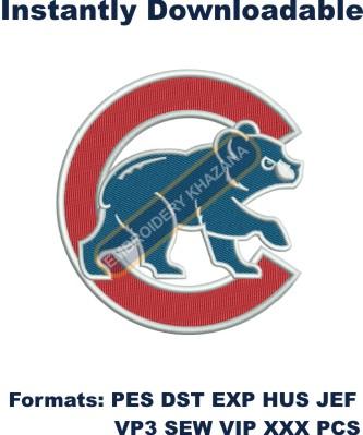 MLB Chicago Cubs Logo embroidery design